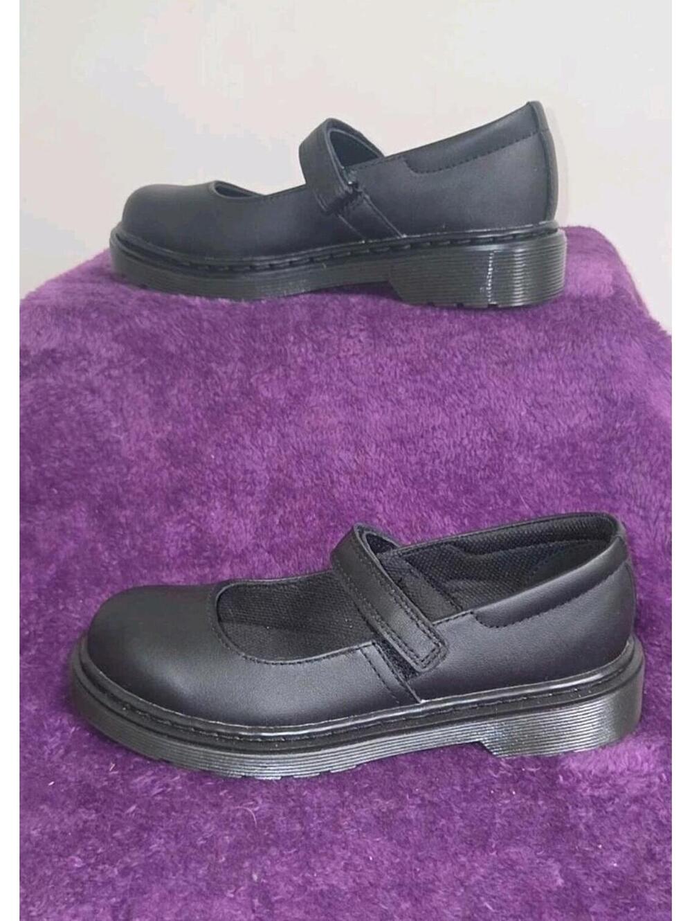 Girl's Dr. Martens Maccy Softy T Black Leather Mary Jane Shoe  Size 2